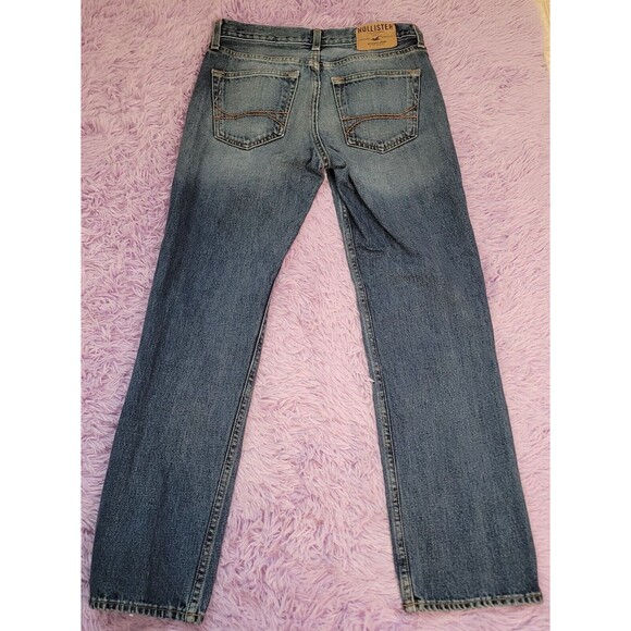 Hollister Women's Jeans 28x30 Blue Straight Denim Button Fly Mid Rise - Picture 13 of 13